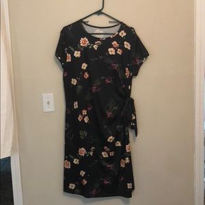 Maternity Short Sleeve Floral Print Dress